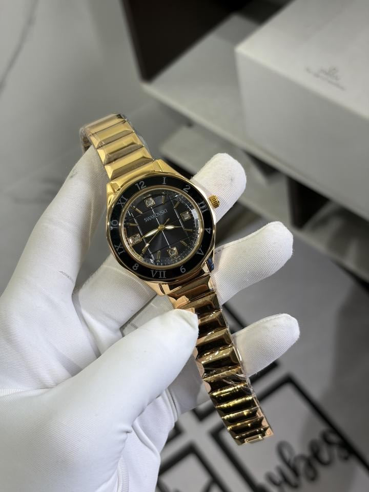 SWAROVSK DEXTERA LADY ANALOG GOLD BLACK 1051