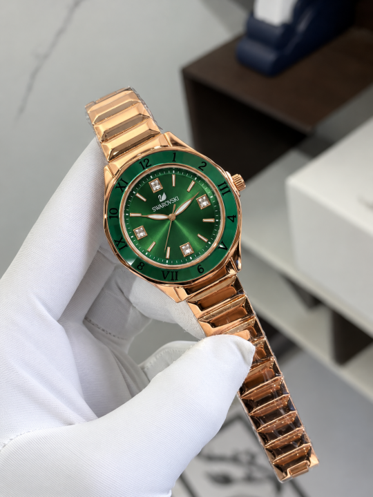 SWAROVSK DEXTERA LADY ANALOG ROSE GREEN 1050