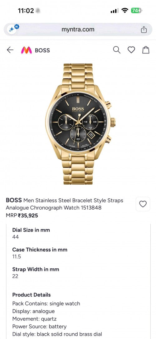 HUGOO_BOSS CHAMPION CHRONOGRAPHY OFFICIAL ARTICLE