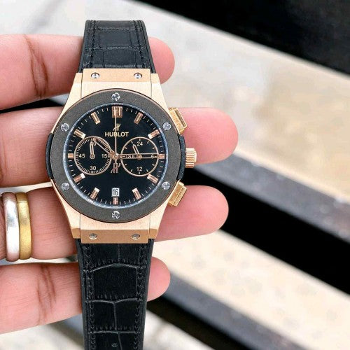 HUBLOT_ BIG BANG BLACK GOLD CROCODILE STRAP F176