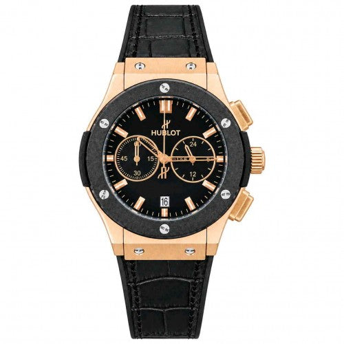 HUBLOT_ BIG BANG BLACK GOLD CROCODILE STRAP F176