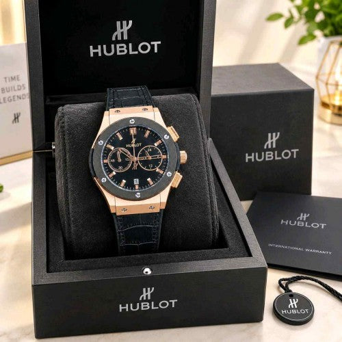 HUBLOT_ BIG BANG BLACK GOLD CROCODILE STRAP F176