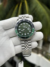 Seiko Sports GMT Open Back Silver Green AT438