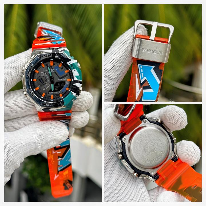 CASIO G-SHOCK 2100 METAL ORANGE ARMY DIAL AT476