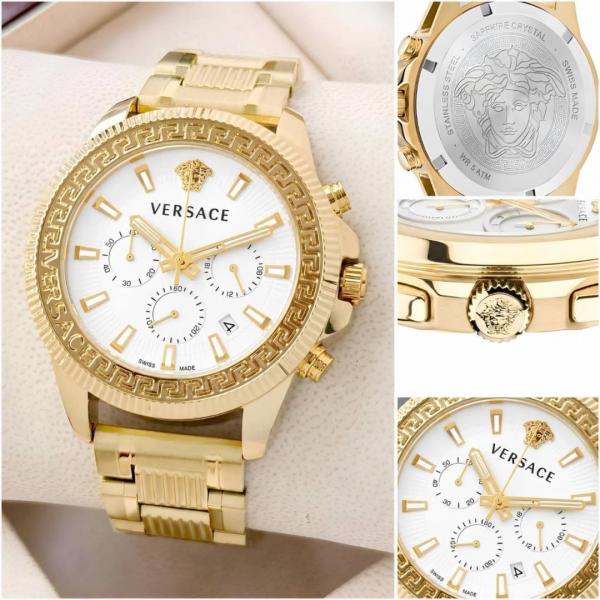 VERSAC E GRACE MENS CHRONOGRAPH WORKING GOLD WHITE 457