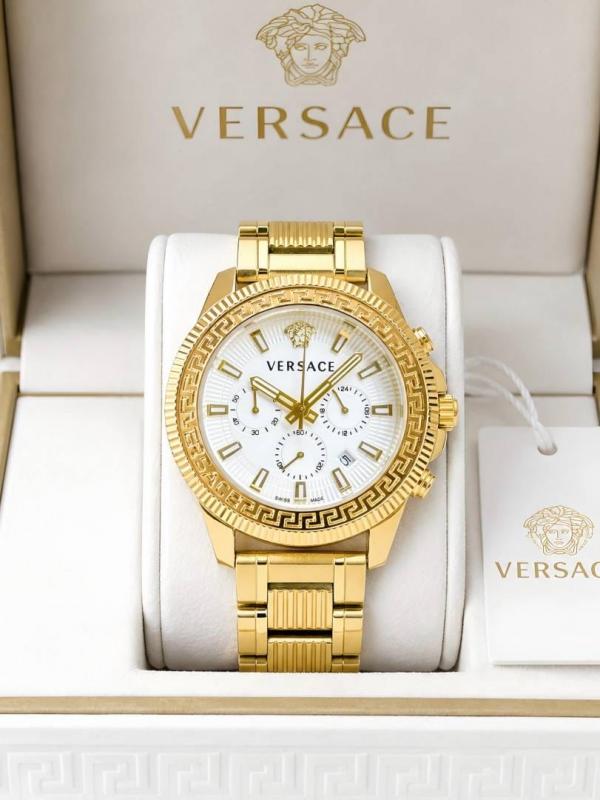 VERSAC E GRACE MENS CHRONOGRAPH WORKING GOLD WHITE 457