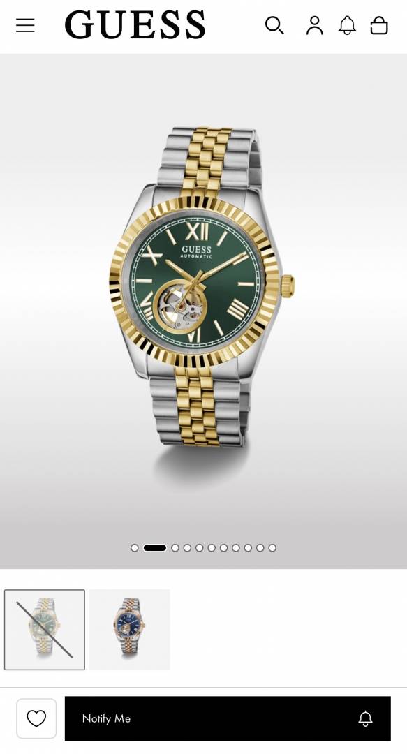 Guess Connoisseur Automatic watch (back open)