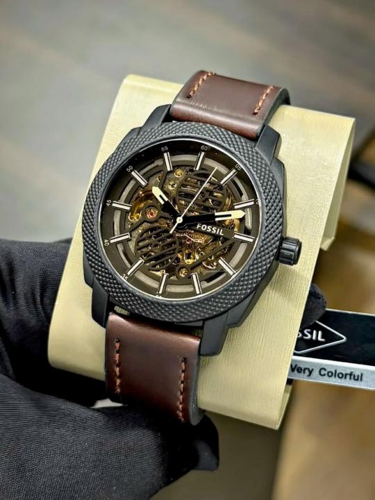FOSIL ME AUTOMATIC BROWN LEATHER AT320