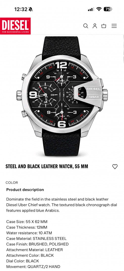 Diesal_multi time zone chronograph PREMIUM AAA F409