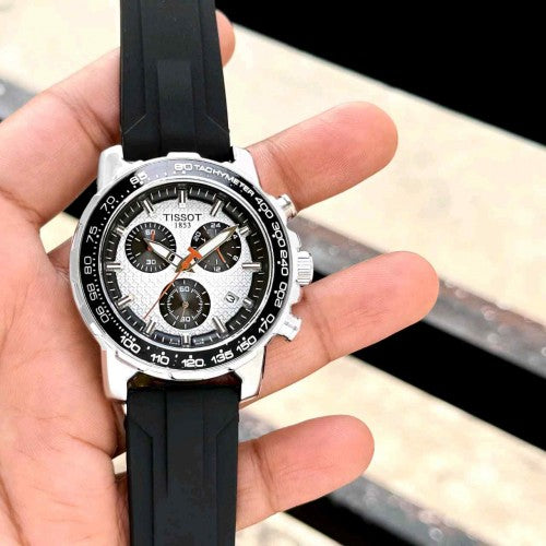 Tisot Supersport Chronograph black white dial F1018