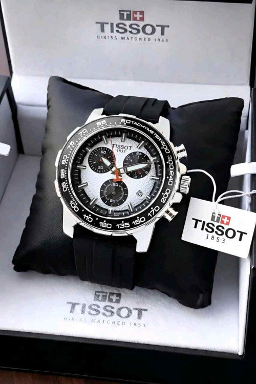 Tisot Supersport Chronograph black white dial F1018