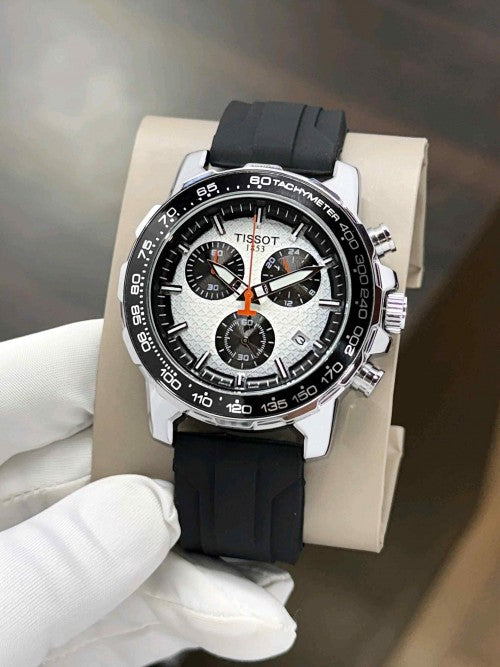 Tisot Supersport Chronograph black white dial F1018