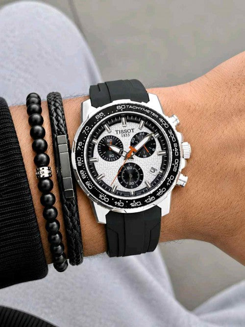 Tisot Supersport Chronograph black white dial F1018
