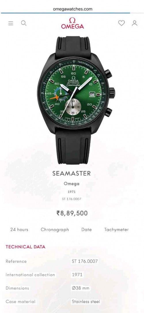 Omegha_Seamaster Chronograph Vintage Collection F1019
