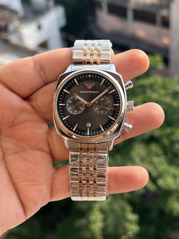 EMPORIO ARRWA% ALL CHRONO WORKING PREMIUM WATCH