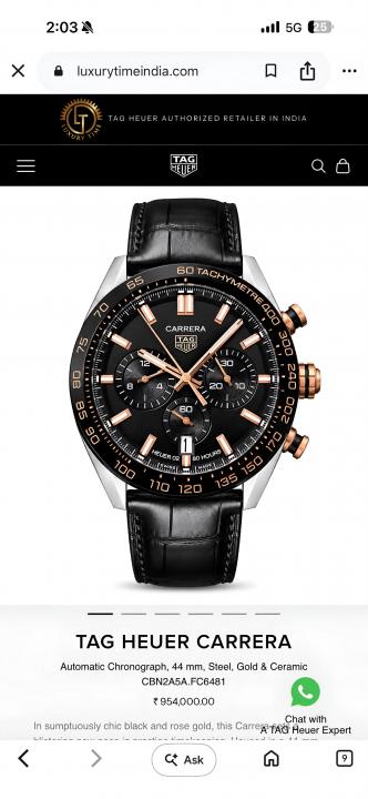 TAG Heueer Carrera Sport Chronograph black and brown