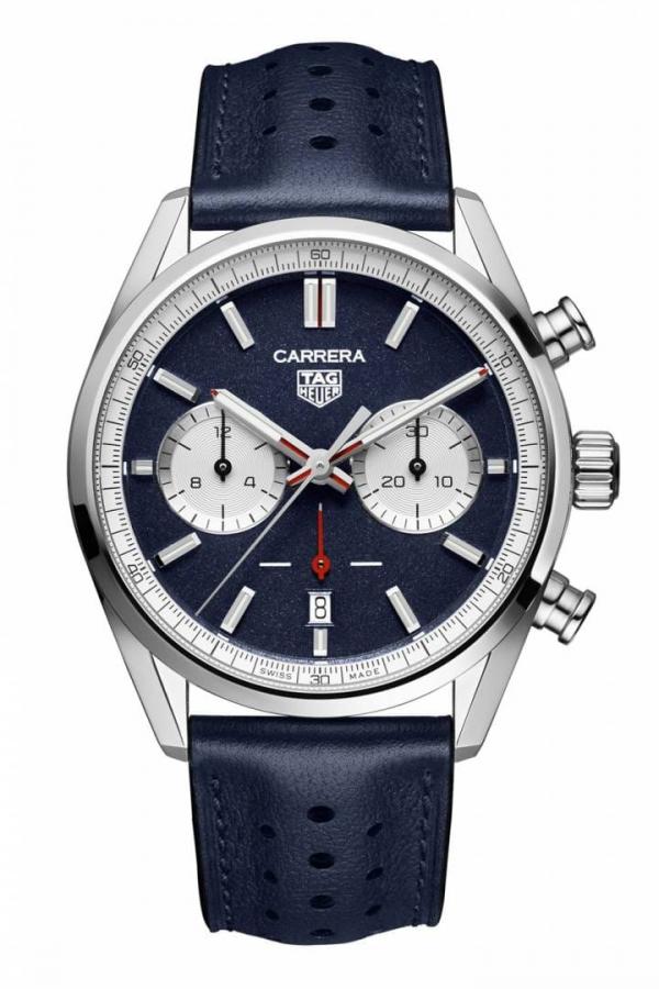 TAG Heuuer Carrera Chronograph 42mm France Limited Edition blue