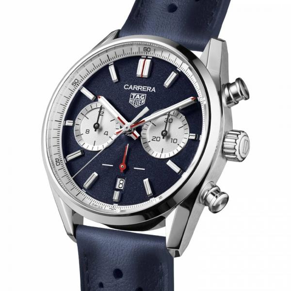 TAG Heuuer Carrera Chronograph 42mm France Limited Edition blue