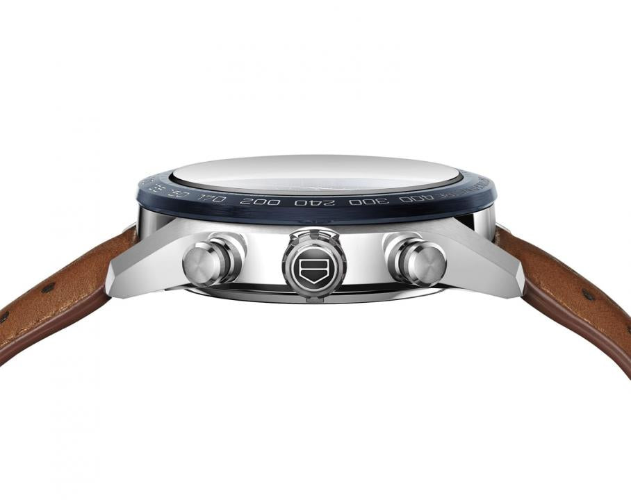 TAG Heuuer Carrera Chronograph brown and blue