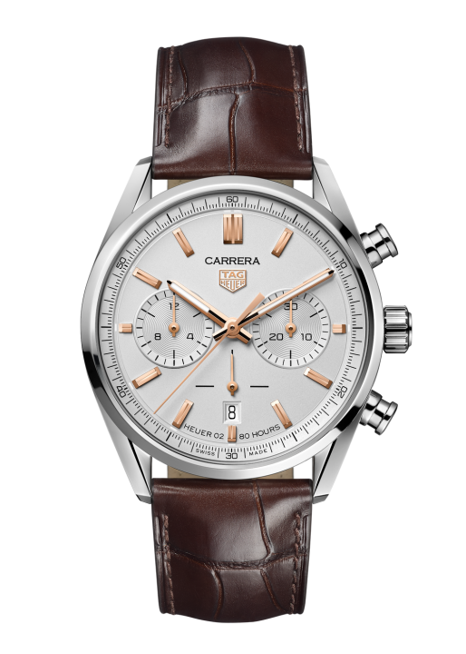 TAG Heuuer Carrera Chronograph brown and white