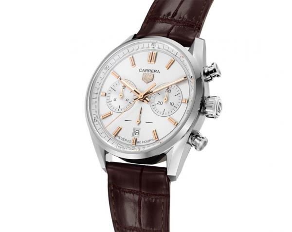 TAG Heuuer Carrera Chronograph brown and white