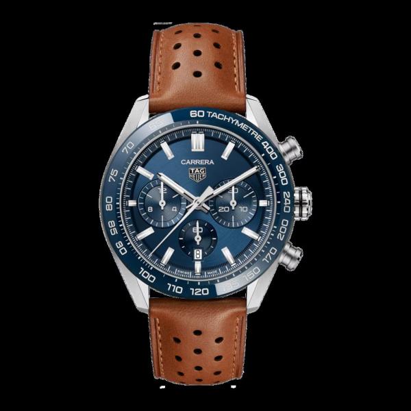 TAG Heuuer Carrera Chronograph brown and blue