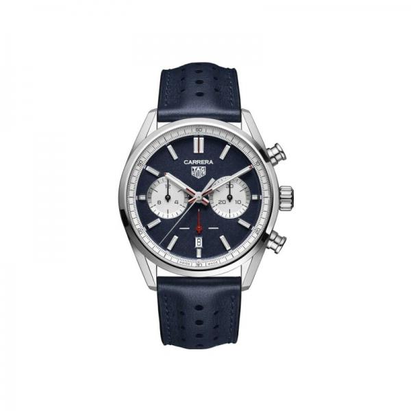 TAG Heuuer Carrera Chronograph 42mm France Limited Edition blue