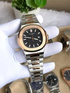 Patek Philipe Nautilus  Premium Quartz Two Tone Black AT470