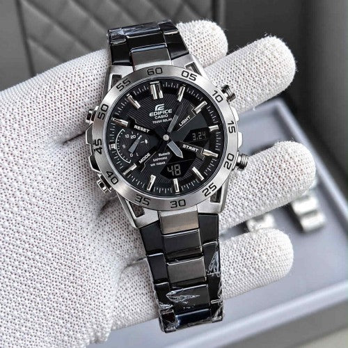 EDIFICE_CASIO_SILVER-CASE-BLACK DAIL