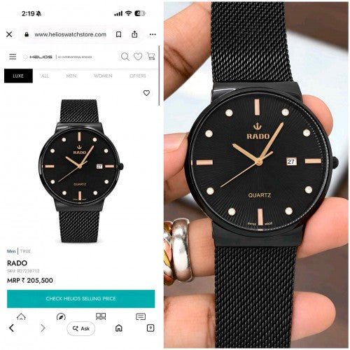 Raado classic slim Mens black copper F1021