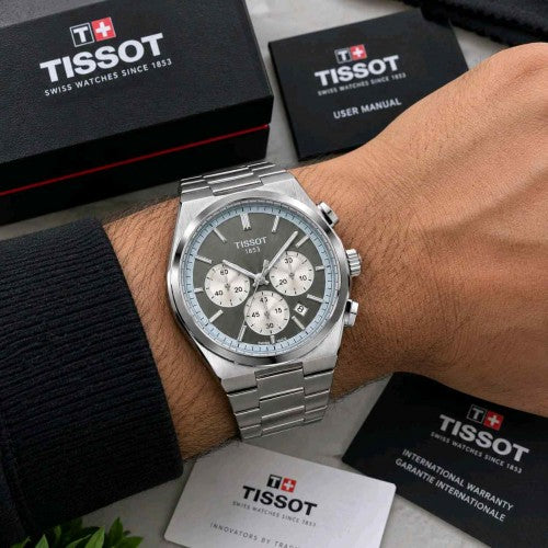 Tisot_ PRX Chronograph tiffany dial F413