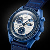 OMEGHA SWACH MOON CHRONOGRAPH BLUE AT317