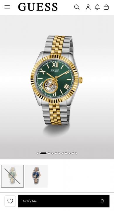 Guess Automatic Watch Back Open
