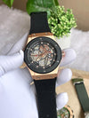 HUBLOT CLASSIC FUSION GOLD BLACK LEATHER BELT AT156