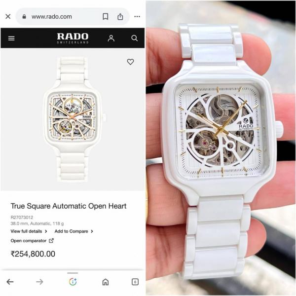 Radd_o True Square Automatic Ceramic White Gold line