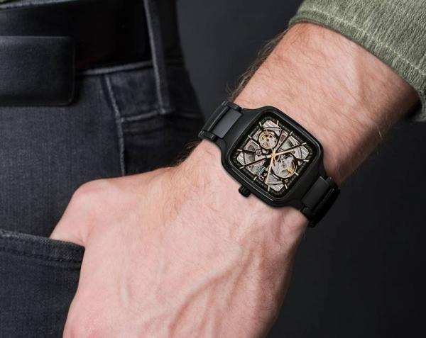 Radd_o True Square Automatic Ceramic Black-Copper