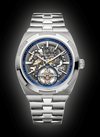 Vacheron Constentin Overseas Tourbillon Skeleton silver blue