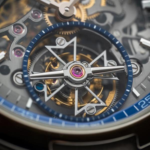 Vacheron Constentin Overseas Tourbillon Skeleton silver blue