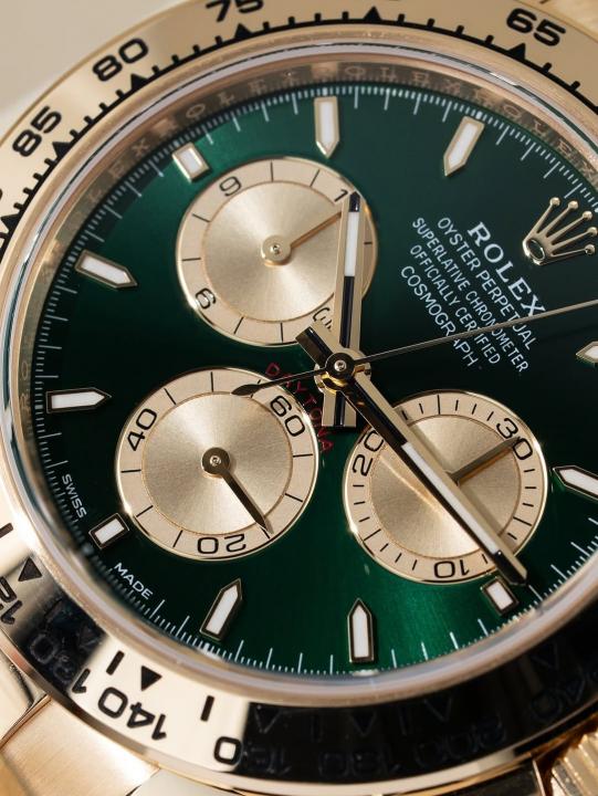 Rolee_x Oyster Perpetual Daytona Chosmograph Gold-Green-Gold Chronograph