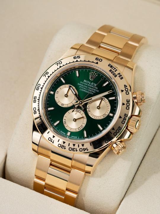Rolee_x Oyster Perpetual Daytona Chosmograph Gold-Green-Gold Chronograph