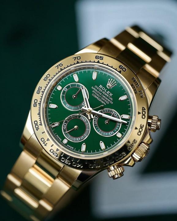 Rolee_x Oyster Perpetual Daytona Chosmograph Gold-Green