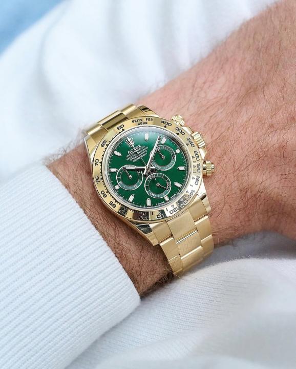 Rolee_x Oyster Perpetual Daytona Chosmograph Gold-Green