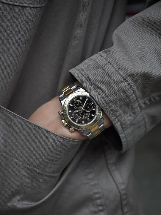 Rolee_x Oyster Perpetual Daytona Chosmograph 2Ton-Gold-Black