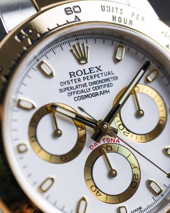 Rolee_x Oyster Perpetual Daytona Chosmograph 2Ton-Gold-White