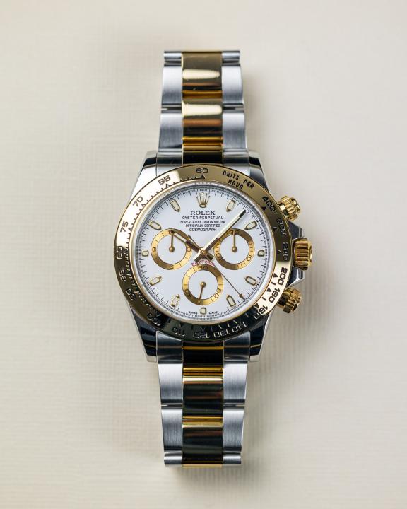 Rolee_x Oyster Perpetual Daytona Chosmograph 2Ton-Gold-White