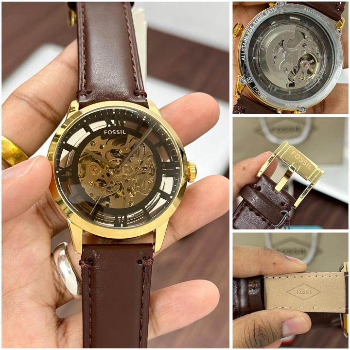 Fosil Townsman brown gold black Automatic