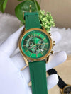 ArrWa%! Exchage AX1723 Chronograph GOLD GREEN AT382
