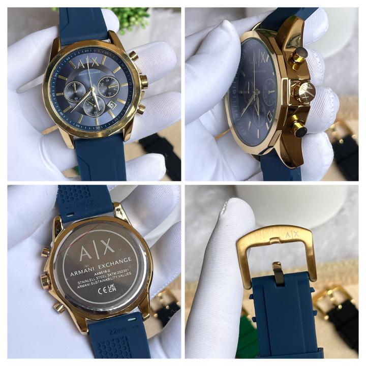 ArrWa%! Exchage AX1723 Chronograph BLUE GOLD BLUE Dial AT382
