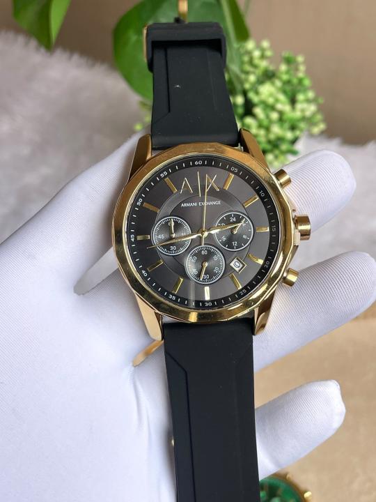 ArrWa%! Exchage AX1723 Chronograph BLACK GOLD BLACK AT382
