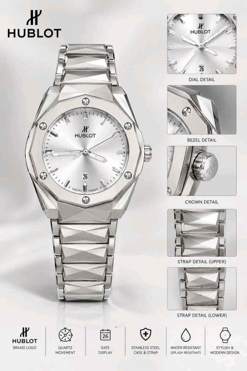 Hublot_Quartz Watch 185 Silver F423